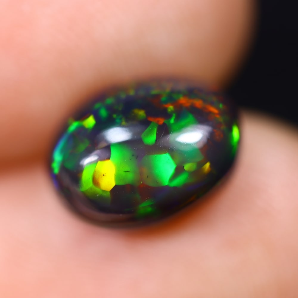 2.02Ct Welo Black Opal Polished - Ethiopian Opal (1 of 8)