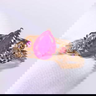 Ring US6 Ruby & Sapphire - 925 Sterling Silver - Rose Gold Plated: Ksmith Jewels Global Welcome to our auction house, today auction brought to you by Ksmith Jewels Global based in Penang, Malaysia specialize in all kinds of opal and color gemstone both in manufacturi
