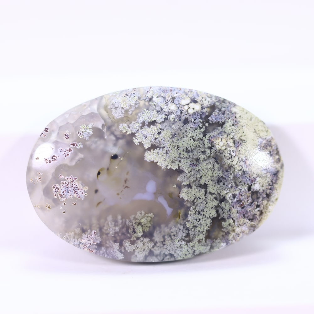 30Ct Moss Agate Cabochon - Polished - 31x21mm Approx (1 of 2)