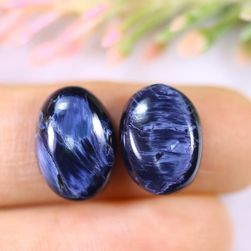 9.83Ct Pietersite Cabochon Pair - Gemstone Crystal - Oval Cabochon: Ksmith Jewels Global Welcome to our auction house, today auction brought to you by Ksmith Jewels Global based in Penang, Malaysia specialize in all kinds of opal and color gemstone both in manufacturi