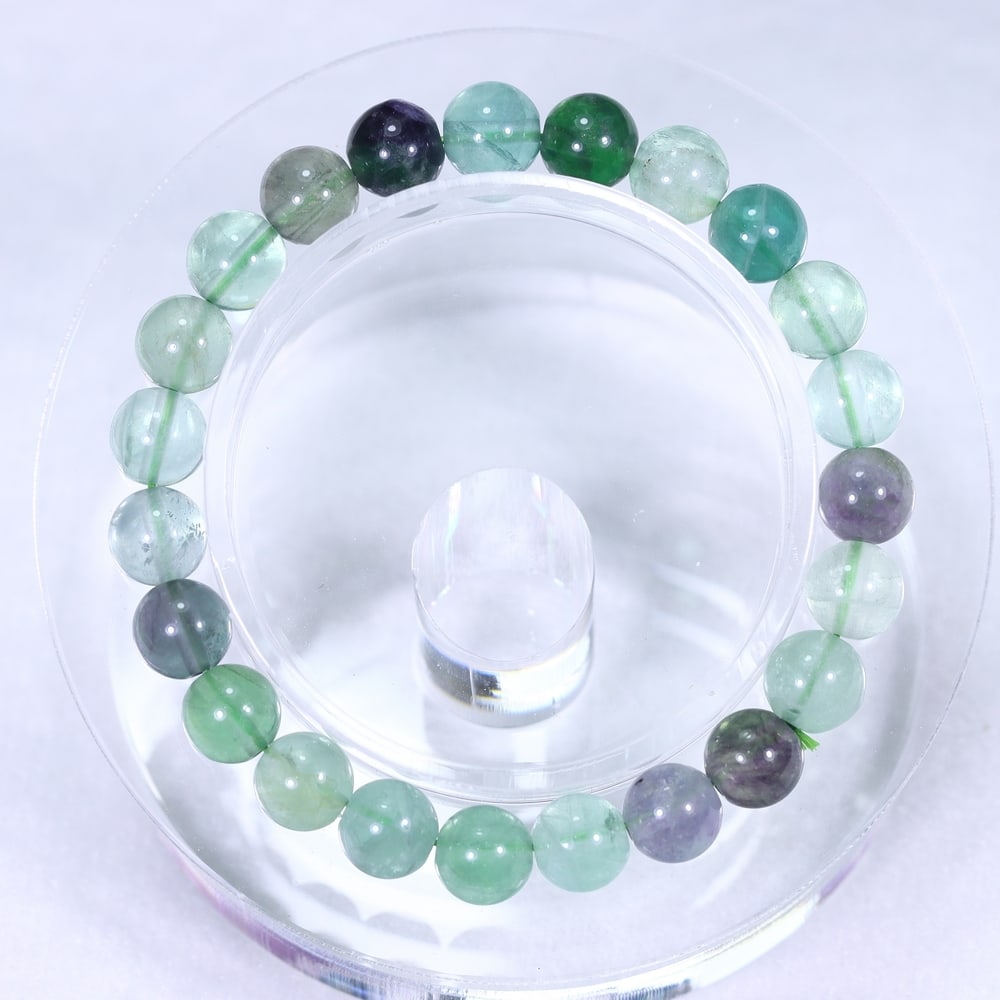 20.83g Fluorite Bracelet - Polished Beads (1 of 3)
