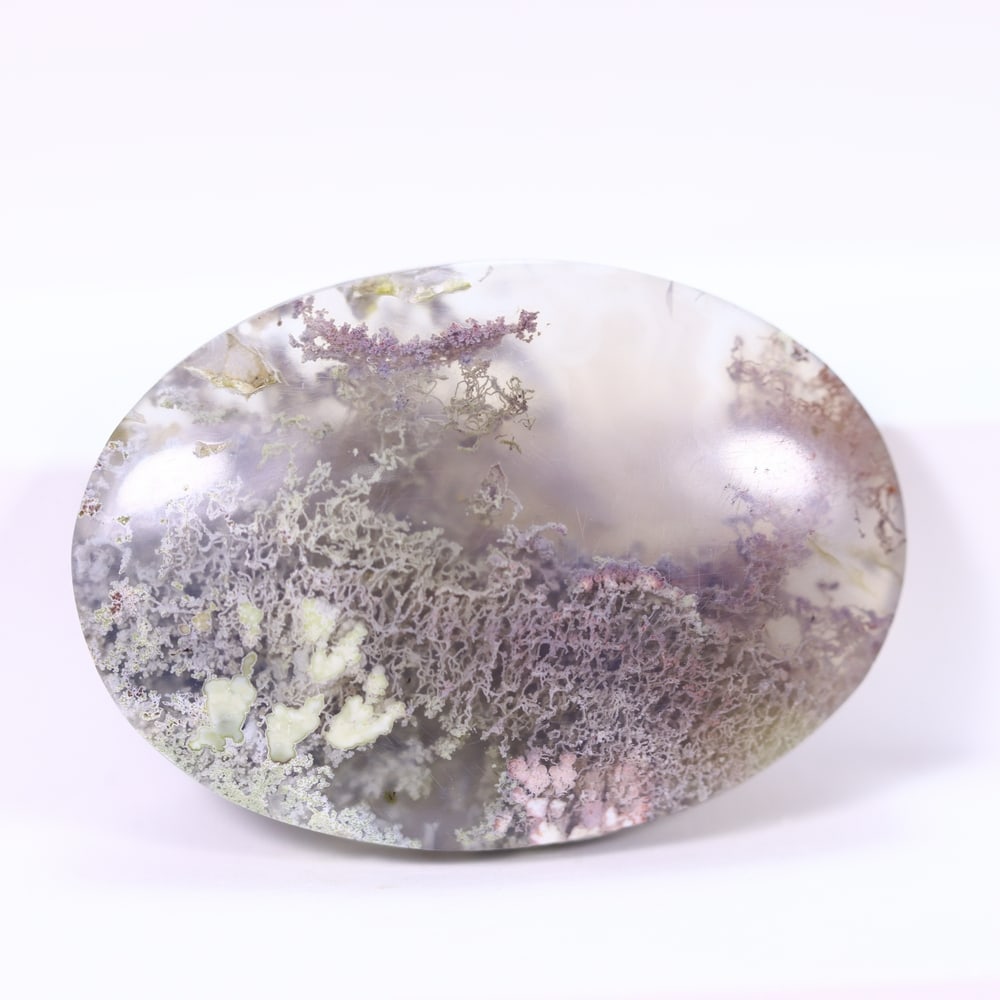 38.35Ct Moss Agate Cabochon - Polished - 33x23mm Approx (1 of 2)