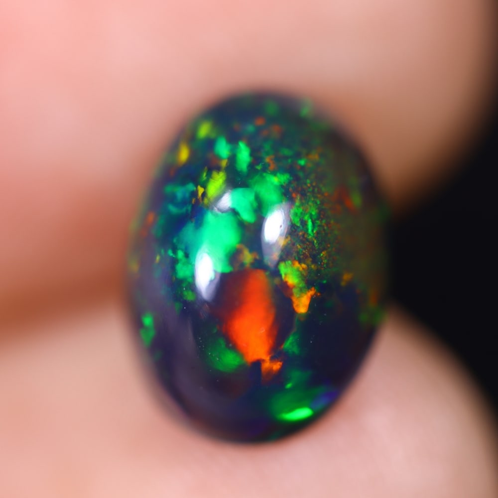 1.88Ct Welo Black Opal Polished - Ethiopian Opal (1 of 7)
