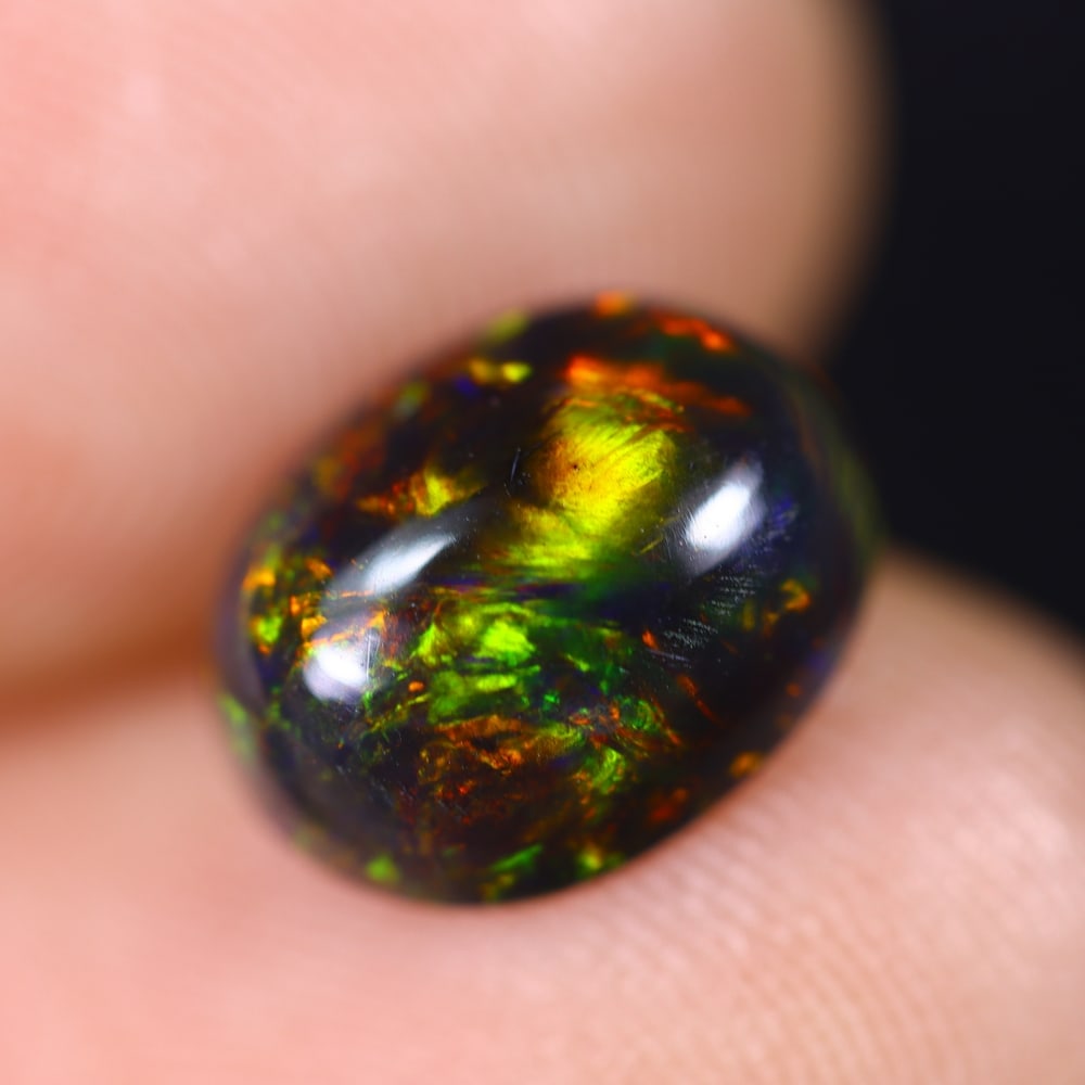 1.67Ct Welo Black Opal Polished - Ethiopian Opal (1 of 6)