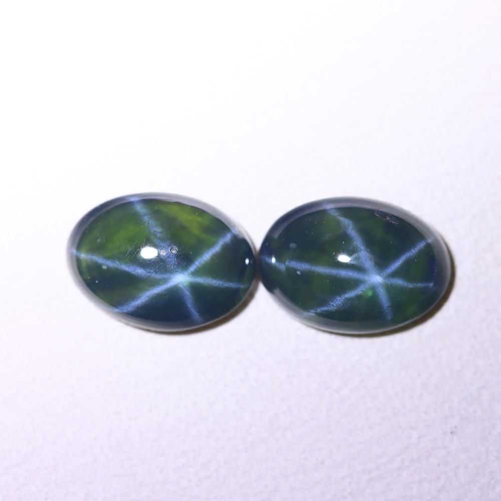 *2.26Ct 6 Rays Blue Star Sapphire Set - Polished Cabochon (1 of 3)