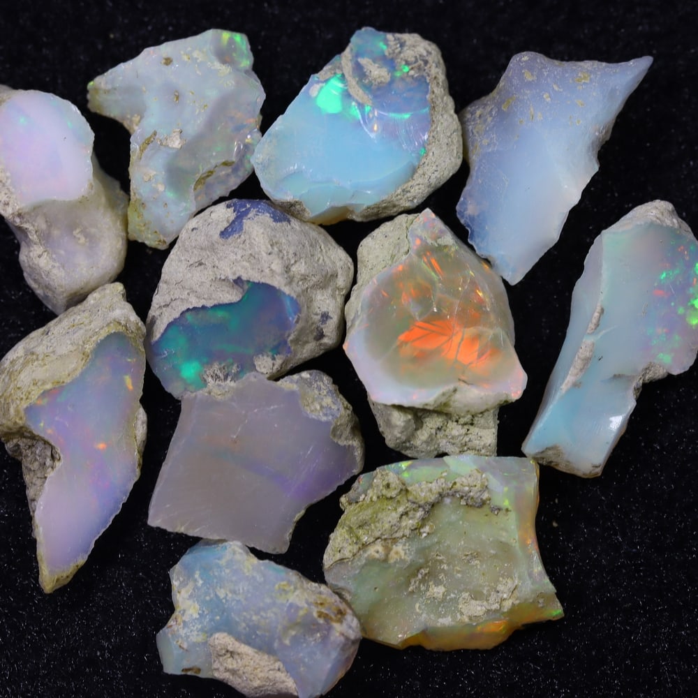 48.8Ct Rough Opal Specimen Lot - Ethiopian Opal - Mineral Rough (1 of 3)