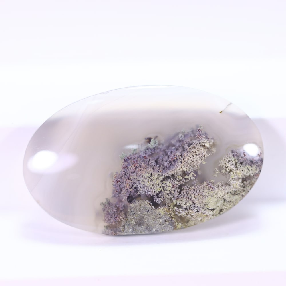 44.74Ct Moss Agate Cabochon - Polished - 36x22mm Approx (1 of 2)