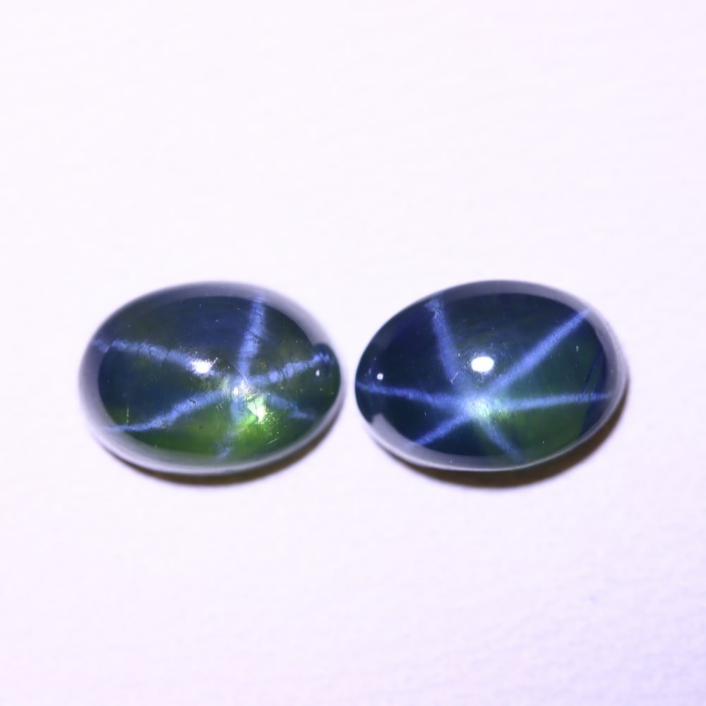 *3.07Ct 6 Rays Blue Star Sapphire Set - Polished Cabochon: Ksmith Jewels Global Welcome to our auction house, today auction brought to you by Ksmith Jewels Global based in Penang, Malaysia specialize in all kinds of opal and color gemstone both in manufacturi