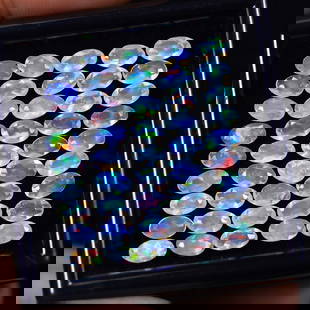 *6.68Ct 45pcs Calibrated 5x3mm Faceted Welo Opal Set - Ethiopian Opal: Ksmith Jewels Global Welcome to our auction house, today auction brought to you by Ksmith Jewels Global based in Penang, Malaysia specialize in all kinds of opal and color gemstone both in manufacturi