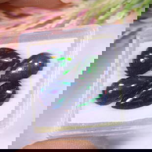 6.95Ct Welo Black Opal Polished Lot - Ethiopian Opal: Ksmith Jewels Global Welcome to our auction house, today auction brought to you by Ksmith Jewels Global based in Penang, Malaysia specialize in all kinds of opal and color gemstone both in manufacturi