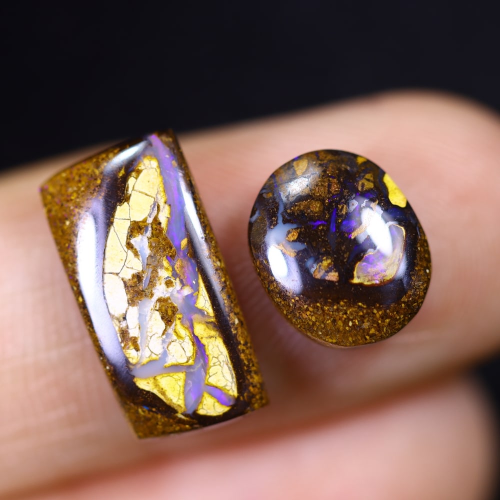 5.95Ct Boulder Opal Set - Australian Opal: Ksmith Jewels Global Welcome to our auction house, today auction brought to you by Ksmith Jewels Global based in Penang, Malaysia specialize in all kinds of opal and color gemstone both in manufacturi