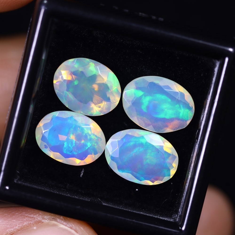 5.62Ct Welo Opal Faceted Set - Ethiopian Opal: Ksmith Jewels Global Welcome to our auction house, today auction brought to you by Ksmith Jewels Global based in Penang, Malaysia specialize in all kinds of opal and color gemstone both in manufacturi