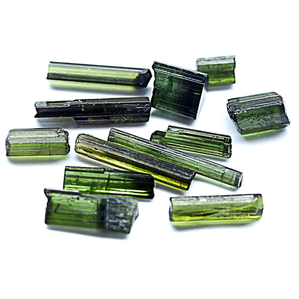 Tourmaline 10.7Ct Natural Unheated Tourmaline Green Color Rough Nigeria Mine LOT (1 of 2)