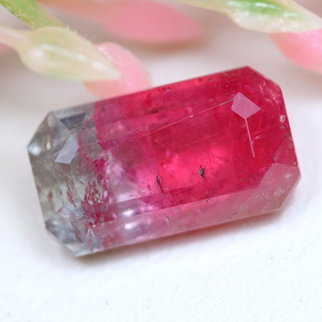 Tourmaline 2.72Ct Emerald Cut Natural Bi-Color Afghanistan Tourmaline (1 of 2)