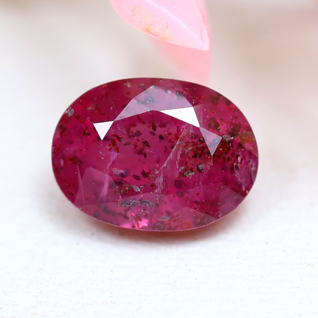 1.22Ct Natural Untreated Ruby Afghanistan Oval Faceted Gemstone (1 of 2)