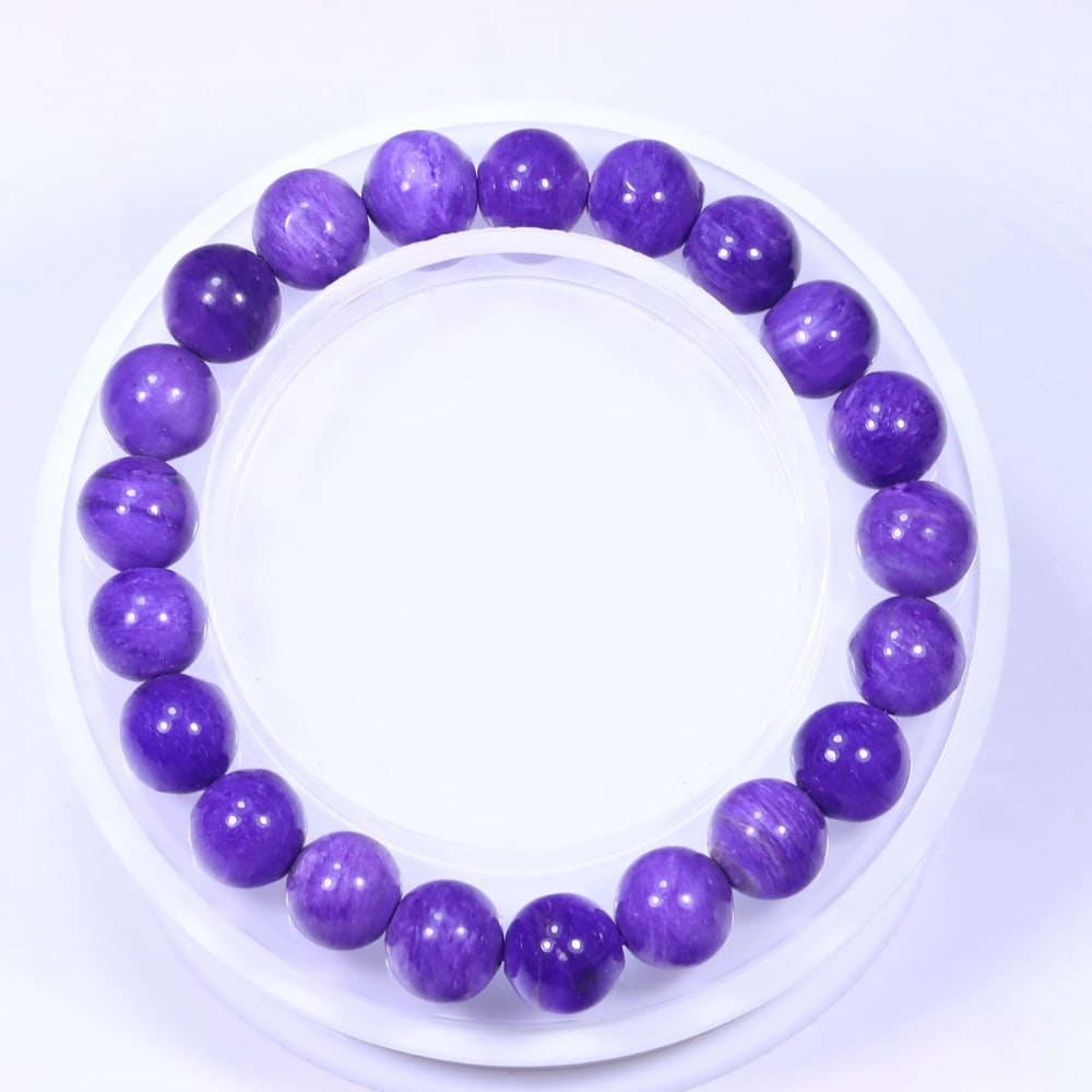 26g Charoite Bracelet - Polished Beads (1 of 2)