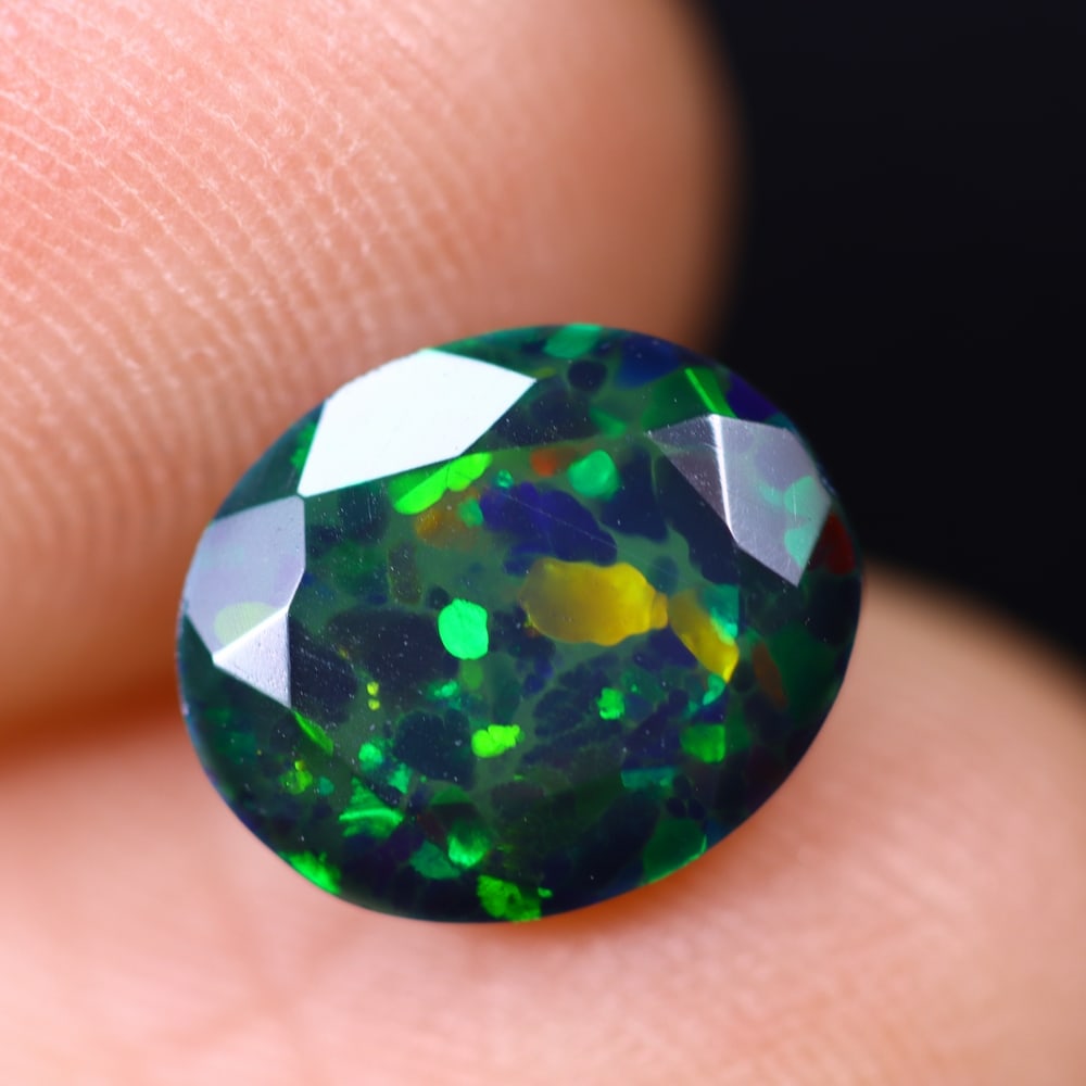 1.25Ct Welo Black Opal Polished - Ethiopian Opal (1 of 8)