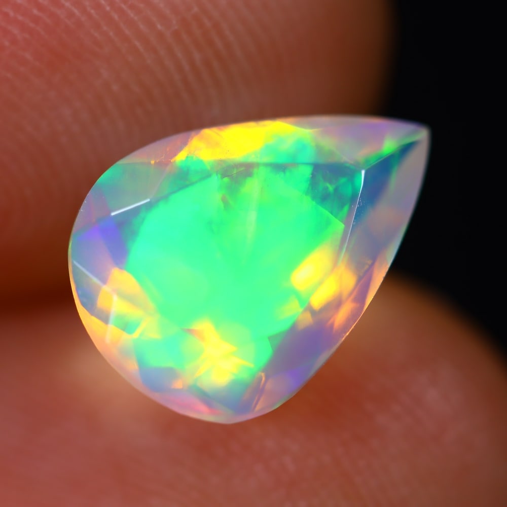 1.90Ct Welo Opal Polished - Ethiopian Opal - Pear Faceted (1 of 6)