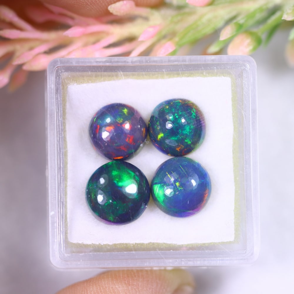 5.72Ct Welo Black Opal Polished Lot - Ethiopian Opal: Ksmith Jewels Global Welcome to our auction house, today auction brought to you by Ksmith Jewels Global based in Penang, Malaysia specialize in all kinds of opal and color gemstone both in manufacturi