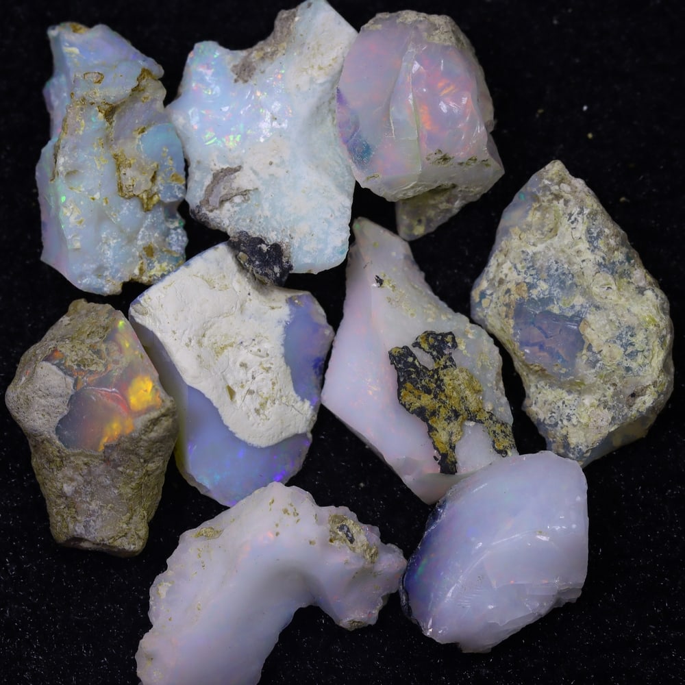 41.1Ct Rough Opal Specimen Lot - Ethiopian Opal - Mineral Rough: Ksmith Jewels Global Welcome to our auction house, today auction brought to you by Ksmith Jewels Global based in Penang, Malaysia specialize in all kinds of opal and color gemstone both in manufacturi