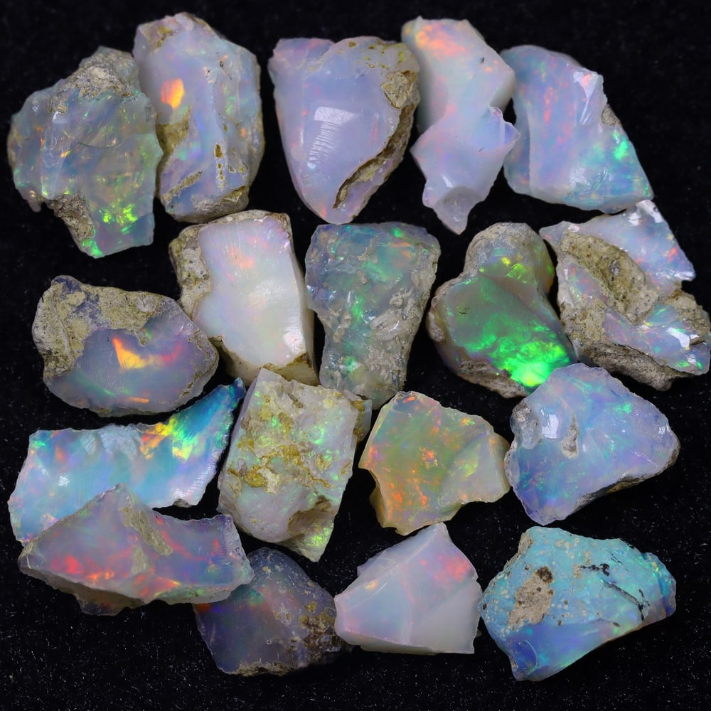 34.5Ct Rough Opal Specimen Lot - Ethiopian Opal - Mineral Rough: Ksmith Jewels Global Welcome to our auction house, today auction brought to you by Ksmith Jewels Global based in Penang, Malaysia specialize in all kinds of opal and color gemstone both in manufacturi
