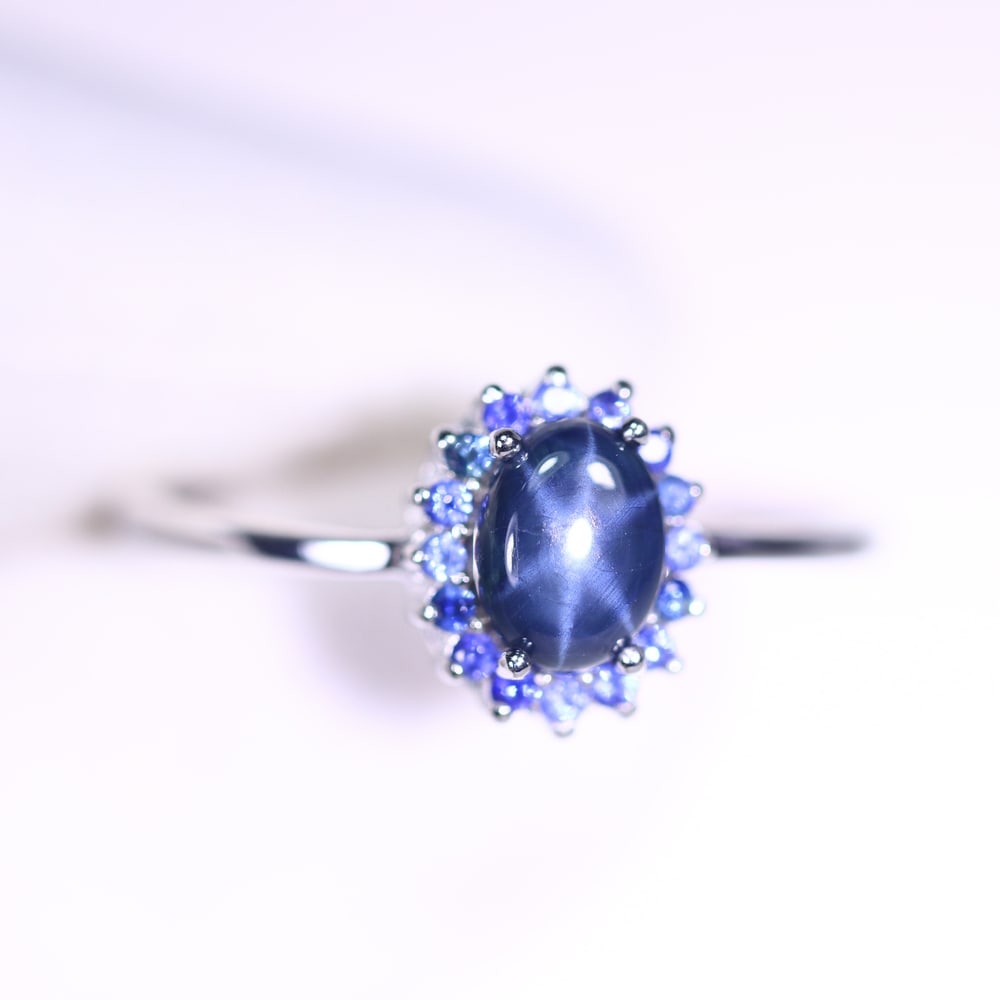 Ring Size US9.5 Star Sapphire & Blue Sapphire - 925 Sterling Silver: Ksmith Jewels Global Welcome to our auction house, today auction brought to you by Ksmith Jewels Global based in Penang, Malaysia specialize in all kinds of opal and color gemstone both in manufacturi