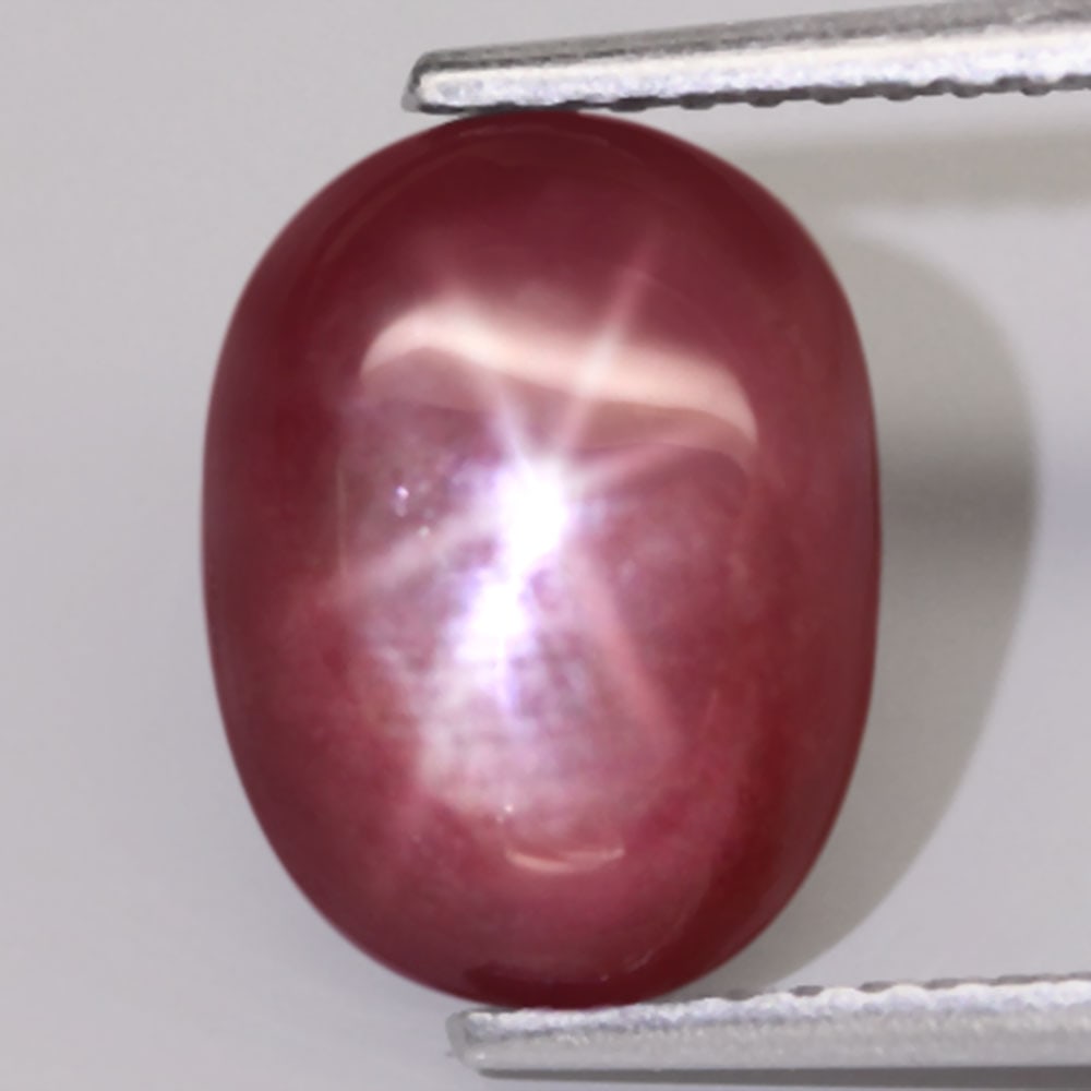 5.15Ct Natural Winza 6 Rays Unheated Ruby Star Oval Cabochon (1 of 2)