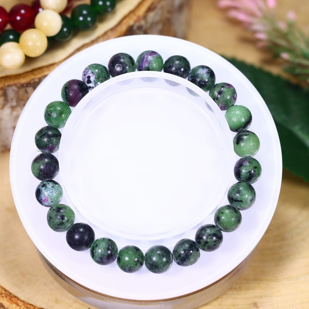 20.45g Ruby Zoisite Bracelet - Polished Beads (1 of 2)