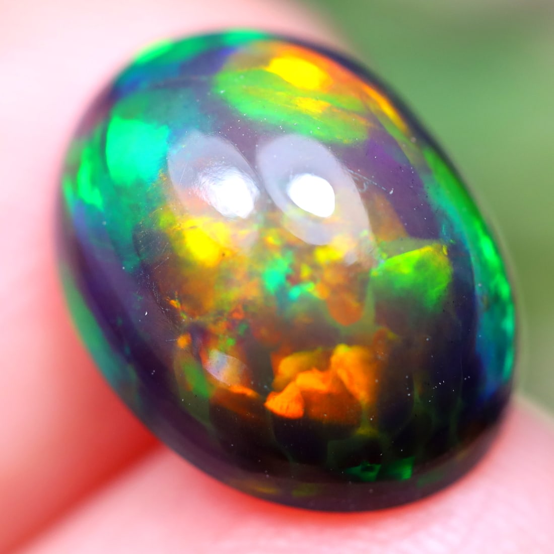 2.82Ct Natural Ethiopian Welo Smoked Opal - Ethiopian Opal - Oval Cabochon (1 of 4)