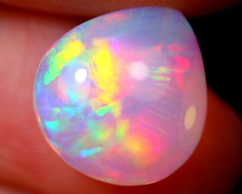 4.47Ct Natural Ethiopian Welo Opal - Ethiopian Opal - Pear Cabochon: Ksmith Jewels Global Welcome to our auction house, today auction brought to you by Ksmith Jewels Global based in Penang, Malaysia specialize in all kinds of opal and color gemstone both in manufacturi