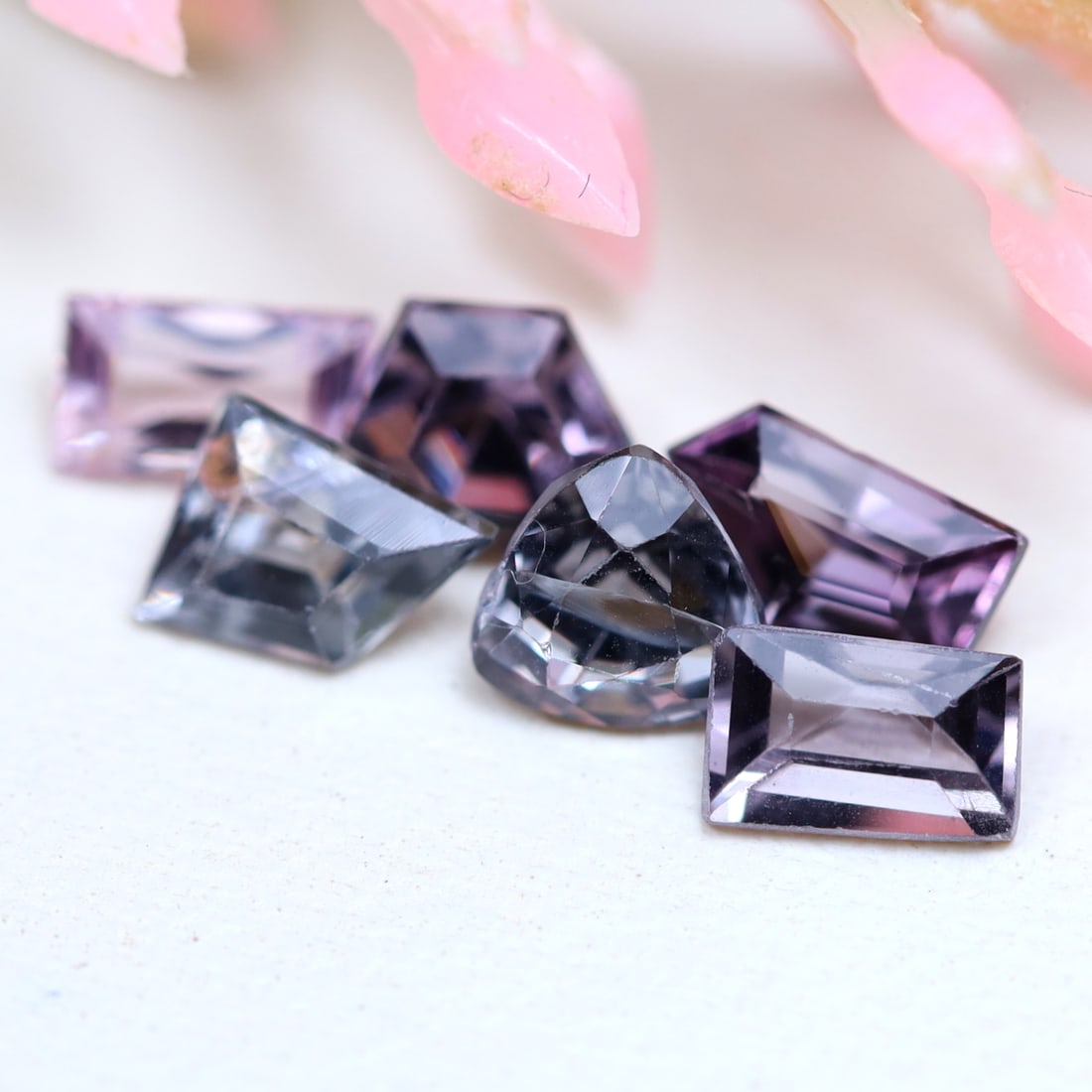 2.23Ct Natural 4PCS.AAA++COLOR SPINEL MOGOK NATURAL GEMSTONE FANCY CUT: Ksmith Jewels Global Welcome to our auction house, today auction brought to you by Ksmith Jewels Global based in Penang, Malaysia specialize in all kinds of opal and color gemstone both in manufacturi