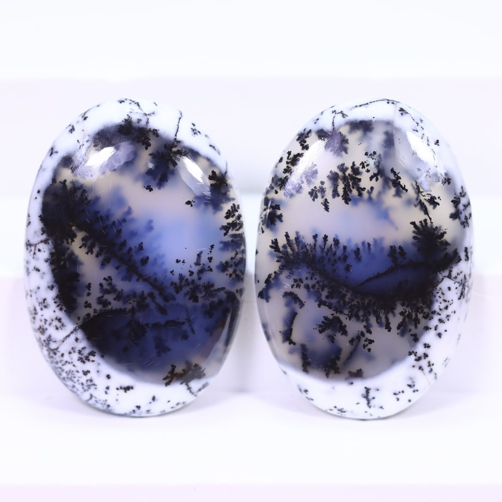 72.02Ct Dendrite Opal Pair - Cabochon Polished (1 of 2)