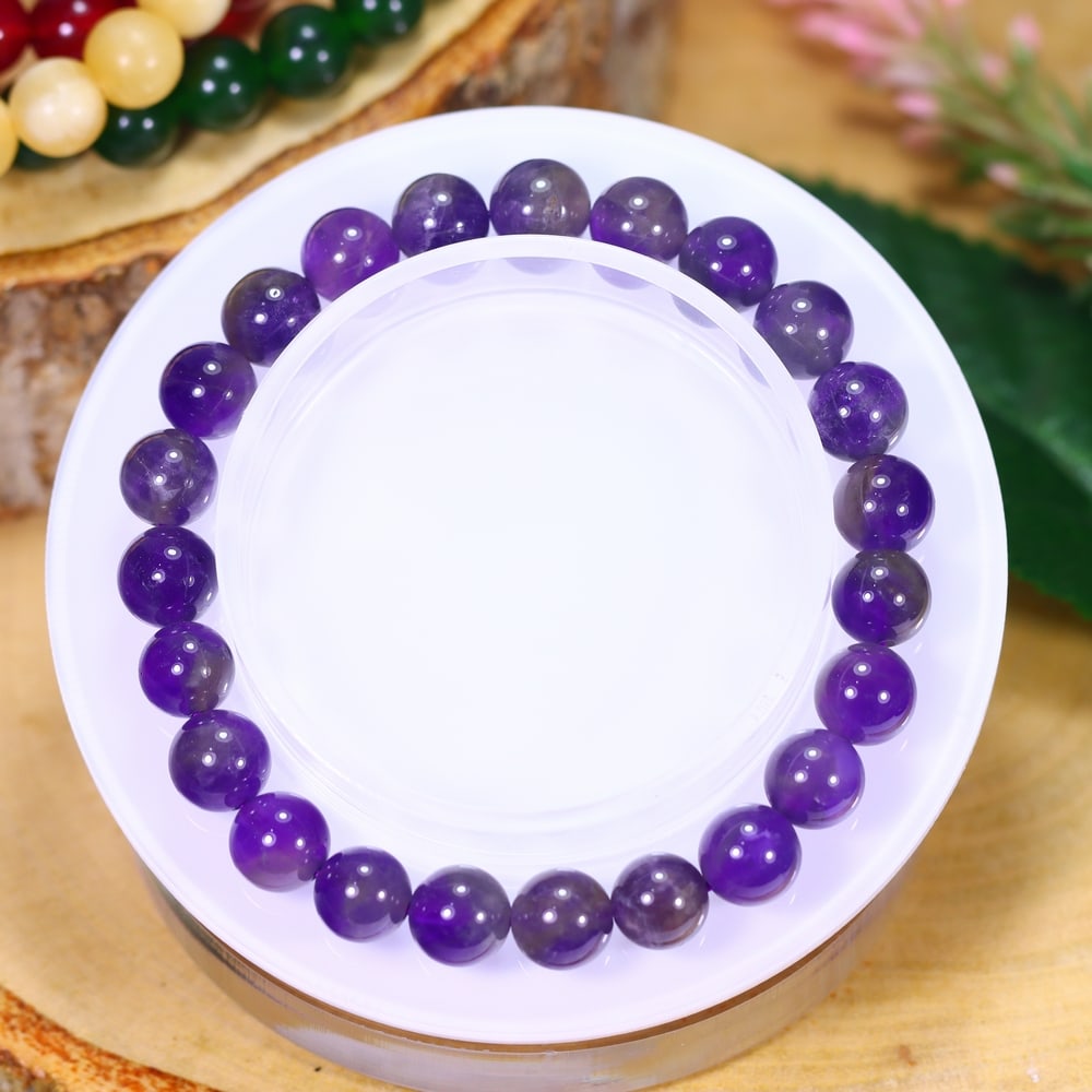 18.17g Amethyst Bracelet - Polished Beads (1 of 2)