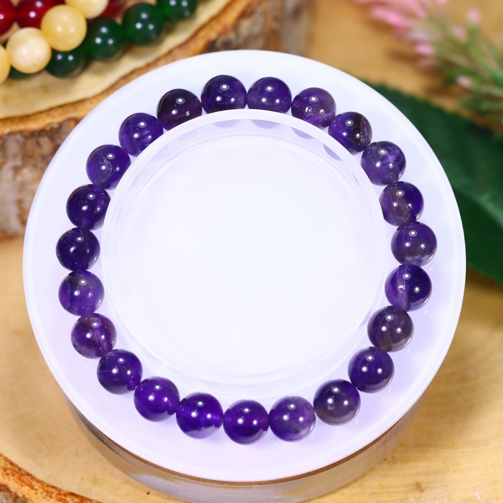 17.98g Amethyst Bracelet - Polished Beads (1 of 2)
