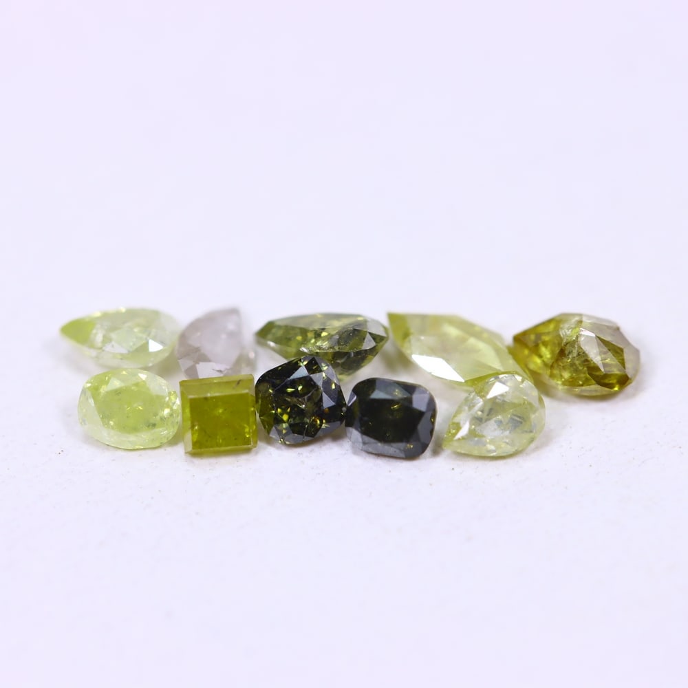 1.01ct 10pcs Unheated Fancy Diamond Lot - Natural Diamond, Loose Diamond (1 of 2)