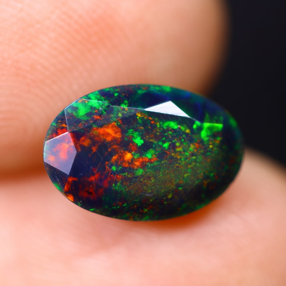 1.99Ct Welo Black Opal Polished - Ethiopian Opal (1 of 6)