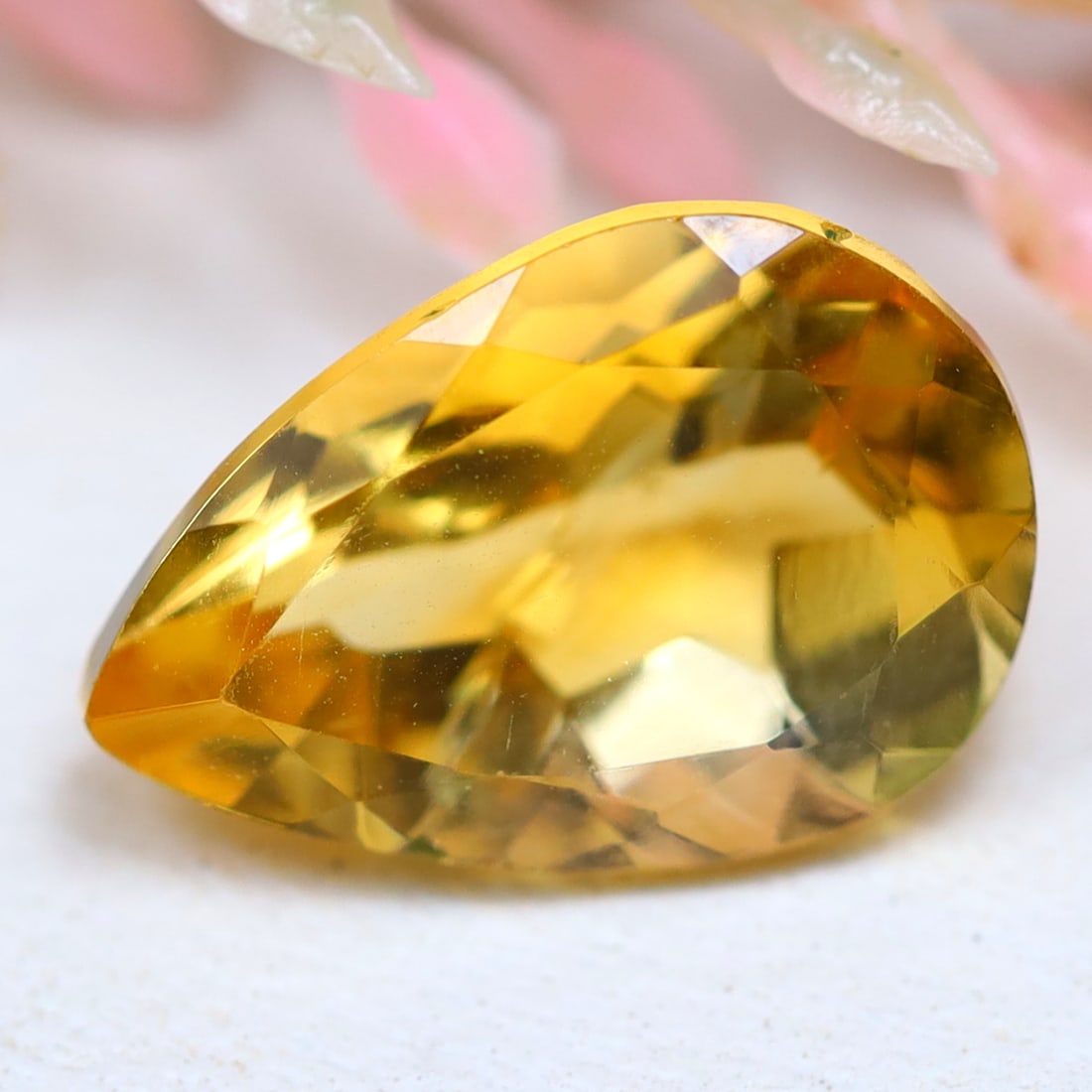 2.82Ct Natural Pear Yellow Citrine Gemstone Quality AA for Jewelry Making: Ksmith Jewels Global Welcome to our auction house, today auction brought to you by Ksmith Jewels Global based in Penang, Malaysia specialize in all kinds of opal and color gemstone both in manufacturi