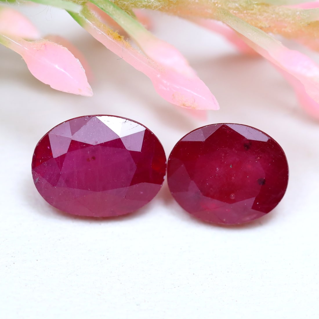 3.44Ct Natural Winza Heated Ruby Pinkish Red Pair Oval Cut: Ksmith Jewels Global Welcome to our auction house, today auction brought to you by Ksmith Jewels Global based in Penang, Malaysia specialize in all kinds of opal and color gemstone both in manufacturi