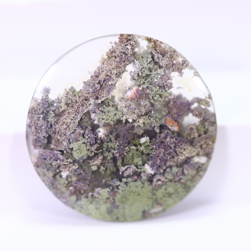30.58Ct Moss Agate Cabochon - Polished - 32x31mm Approx: Ksmith Jewels Global Welcome to our auction house, today auction brought to you by Ksmith Jewels Global based in Penang, Malaysia specialize in all kinds of opal and color gemstone both in manufacturi