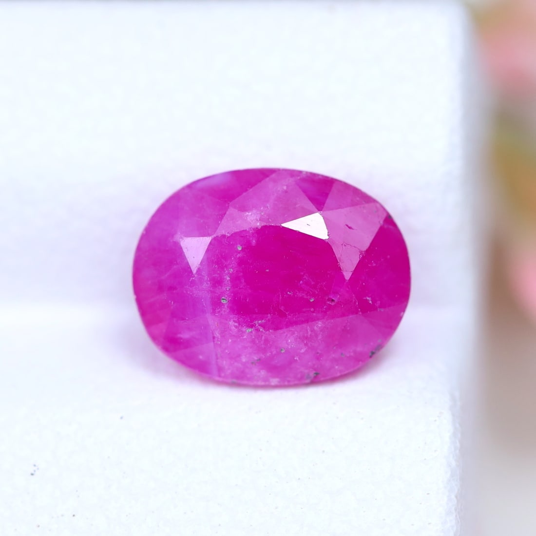 2.32Ct Natural Heated Pinkish Red Ruby - Mozambique Gemstone - Oval Faceted (1 of 2)