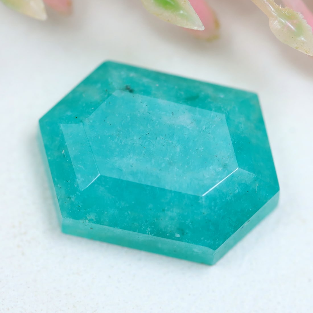 5.08Cts Natural Amazonite Step Cut Gemstone: Ksmith Jewels Global Welcome to our auction house, today auction brought to you by Ksmith Jewels Global based in Penang, Malaysia specialize in all kinds of opal and color gemstone both in manufacturi