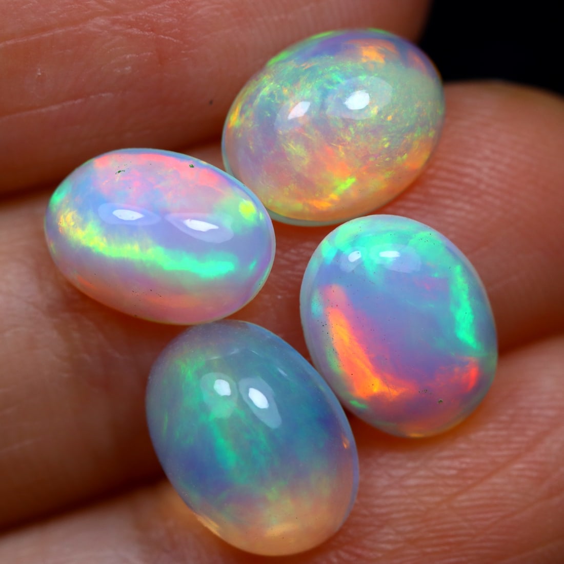 5.16Ct Natural Flashy Rainbow Ethiopian Welo Opal Lots (1 of 3)