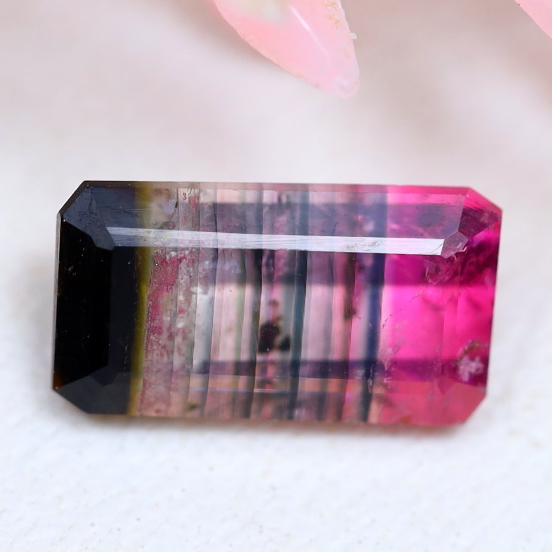Tourmaline 1.18Ct Natural Mozambique Tri-Color Tourmaline Emerald Cut: Ksmith Jewels Global Welcome to our auction house, today auction brought to you by Ksmith Jewels Global based in Penang, Malaysia specialize in all kinds of opal and color gemstone both in manufacturi