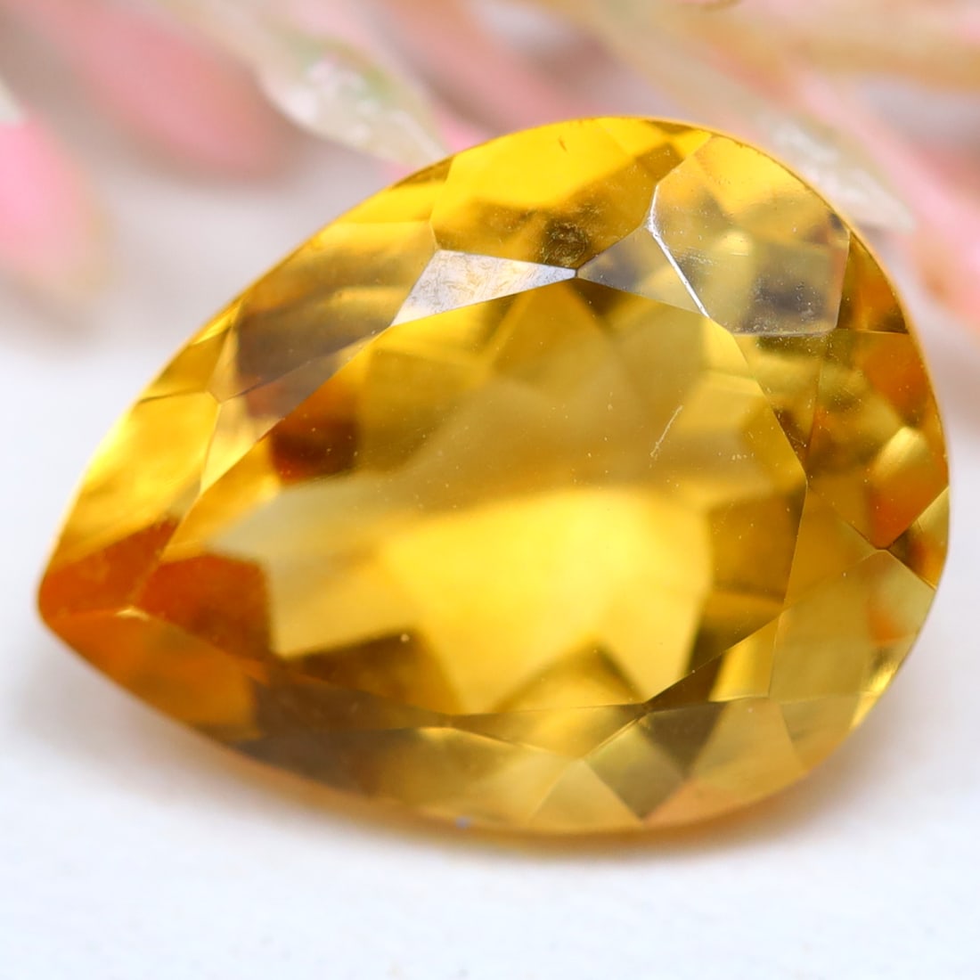 5.41Ct Natural Pear Yellow Citrine Gemstone Quality AA for Jewelry Making: Ksmith Jewels Global Welcome to our auction house, today auction brought to you by Ksmith Jewels Global based in Penang, Malaysia specialize in all kinds of opal and color gemstone both in manufacturi