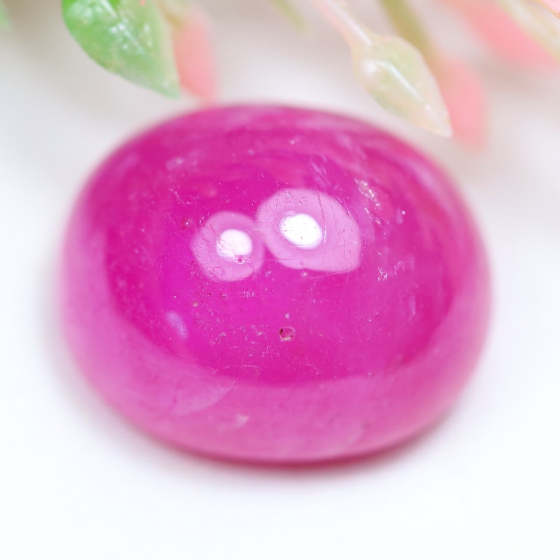 17.6Ct Natural Madagascar Heated Ruby Top Red Oval Cut Cabochon (1 of 2)