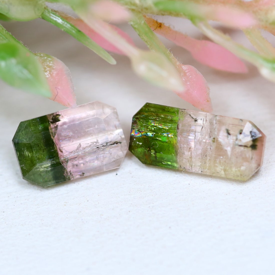 Tourmaline 2.14Ct Emerald Cut Natural Bi-Color Afghanistan Tourmaline In Pair: Ksmith Jewels Global Welcome to our auction house, today auction brought to you by Ksmith Jewels Global based in Penang, Malaysia specialize in all kinds of opal and color gemstone both in manufacturi