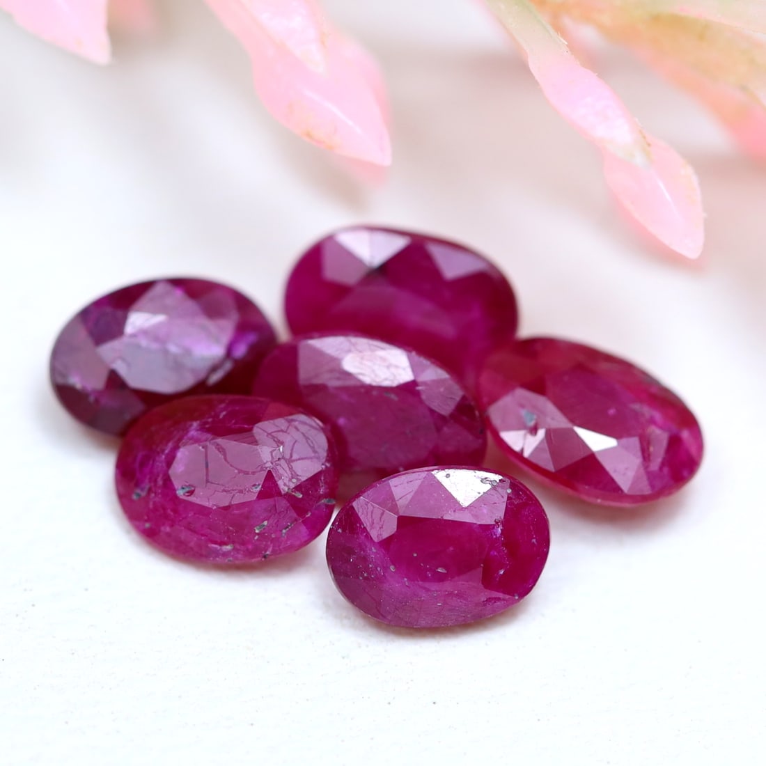 3.39Ct Natural Winza Heated Ruby Pinkish Red Lot Oval Cut (1 of 2)