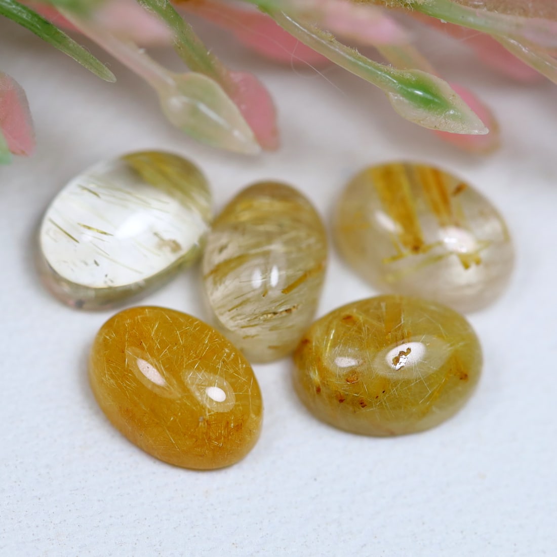 Quartz 5.10Ct Natural Golden Rutiled Quartz Cabochon Lots: Ksmith Jewels Global Welcome to our auction house, today auction brought to you by Ksmith Jewels Global based in Penang, Malaysia specialize in all kinds of opal and color gemstone both in manufacturi