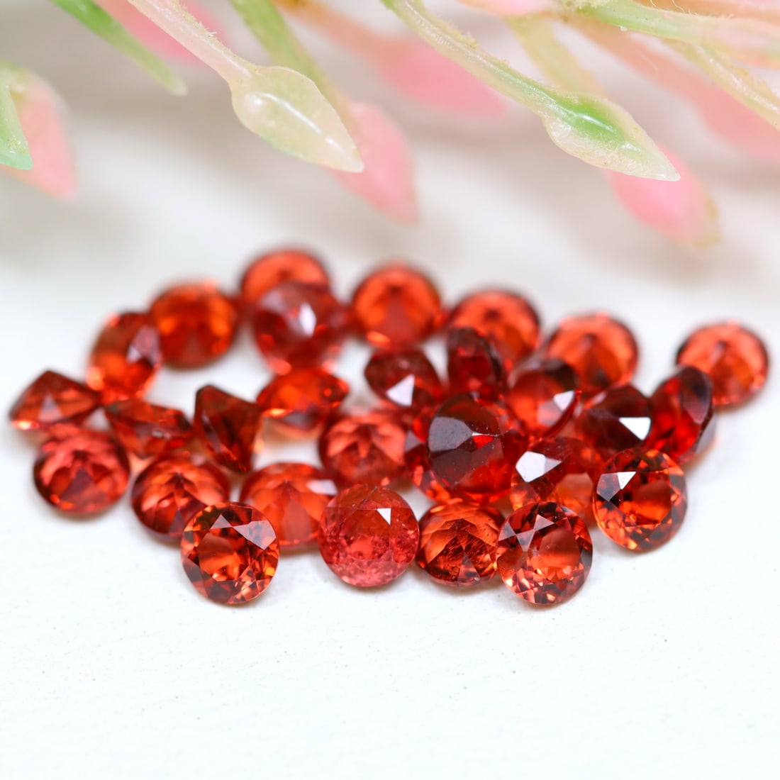2.72Ct Natural Wholesale Unheated Red Garnet Lot - Ceylon Gemstone - Round Faceted: Ksmith Jewels Global Welcome to our auction house, today auction brought to you by Ksmith Jewels Global based in Penang, Malaysia specialize in all kinds of opal and color gemstone both in manufacturi