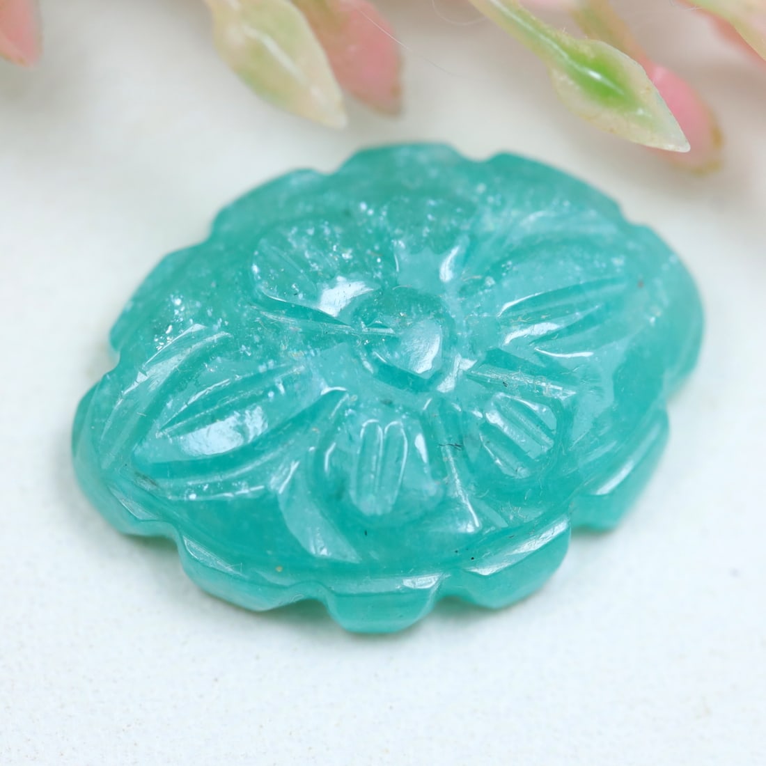 6.55Cts Natural Amazonite Hand Carved Gemstone: Ksmith Jewels Global Welcome to our auction house, today auction brought to you by Ksmith Jewels Global based in Penang, Malaysia specialize in all kinds of opal and color gemstone both in manufacturi